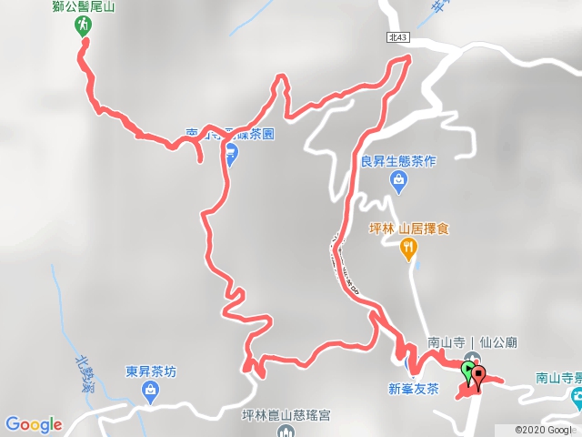 南山寺、獅公髻尾山 -小O =5.743K
