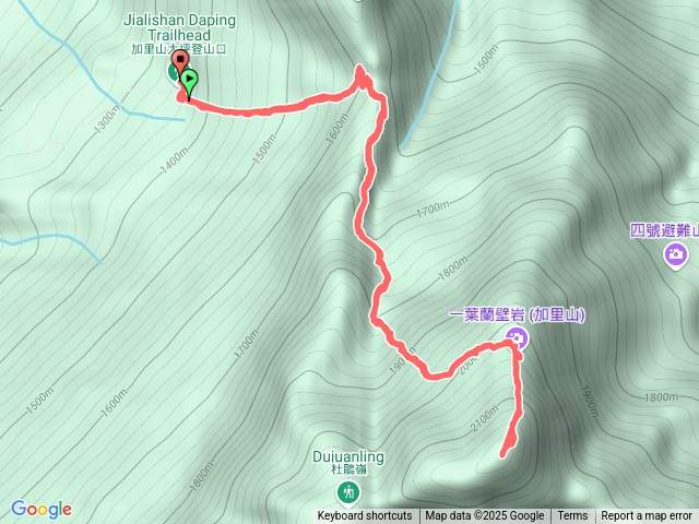 加里山二坪登山口上下
