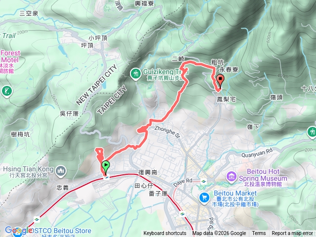 捷運復興崗站 嗄嘮別公園 三層崎公園 阿昌林道 竹林步道捷運水汴頭福德宮預覽圖