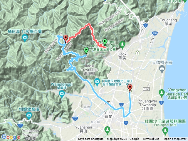 宜蘭烘爐地山櫻花稜園線及三角崙線
