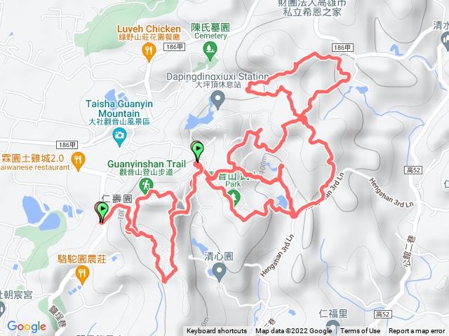 觀音山-武山-雄山-名知山-福氣嶺