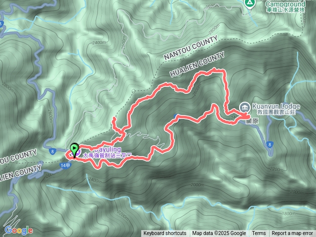 卯木山合歡越嶺古道O型走預覽圖