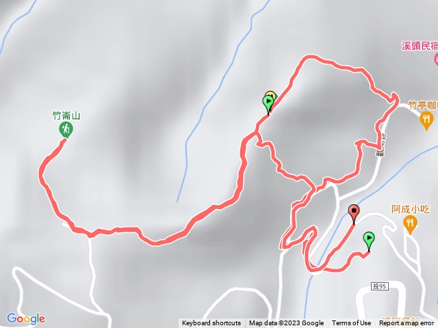 溪頭山-›竹崙山