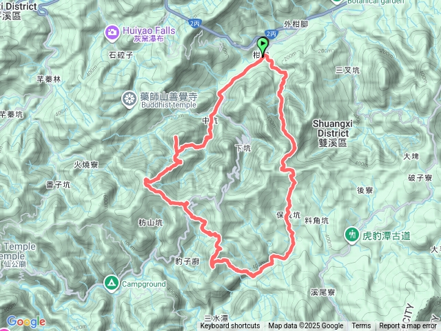 中坑西山、枋山坑山、南豹子廚山、北勢溪古道、保成坑古道、崩山坑古道O型走20250926