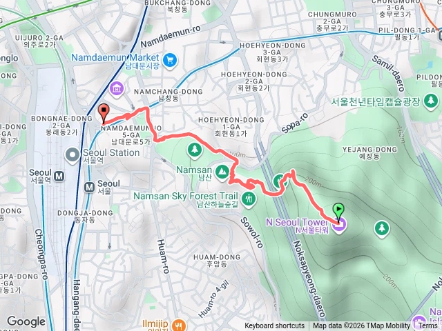 漢陽都城南山城郭Quemoy首爾