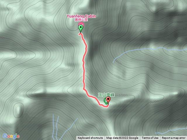 從圓峰山屋登玉山南峰