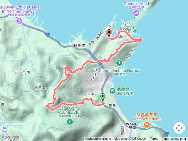 玉田古道-北八斗山東南峰-北八斗山-神主嶺-大單面山-野柳山-駱駝峰-野柳站