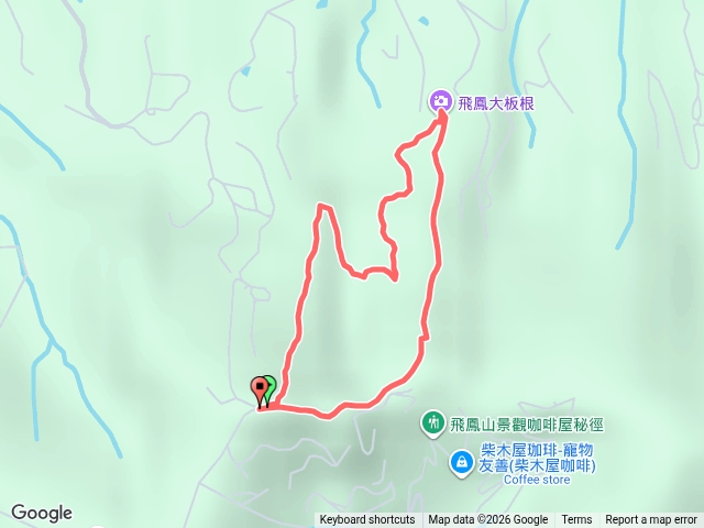 中坑山往大板根O型路線預覽圖