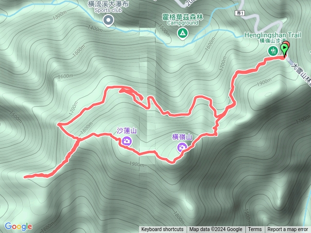 橫沙笛縱走（橫嶺山、沙蓮山、笛吹山）