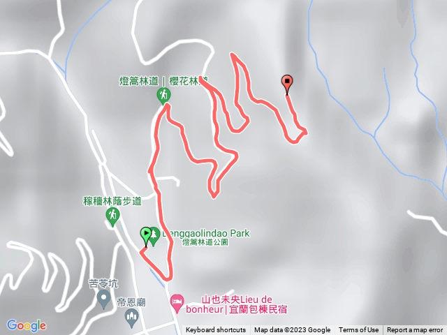 燈篙林道公園停車場上肖楠步道