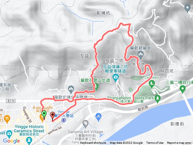 鶯歌車站-鶯歌石步道-碧龍宮-鶯歌車站