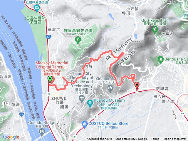 2023105 竹圍海底隧道 樹梅坑登山步道 妙覺寺 吳仔厝 嘎嘮別山 忠義山(登山步道) 桃源溪步道 嘎嘮別公園預覽圖