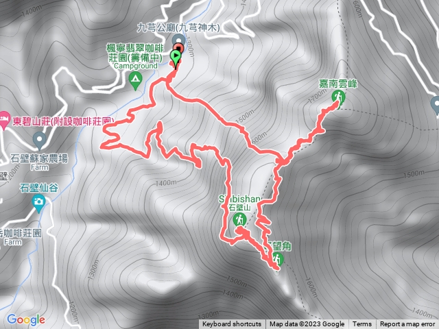 嘉南雲峰石壁山O型縱走預覽圖