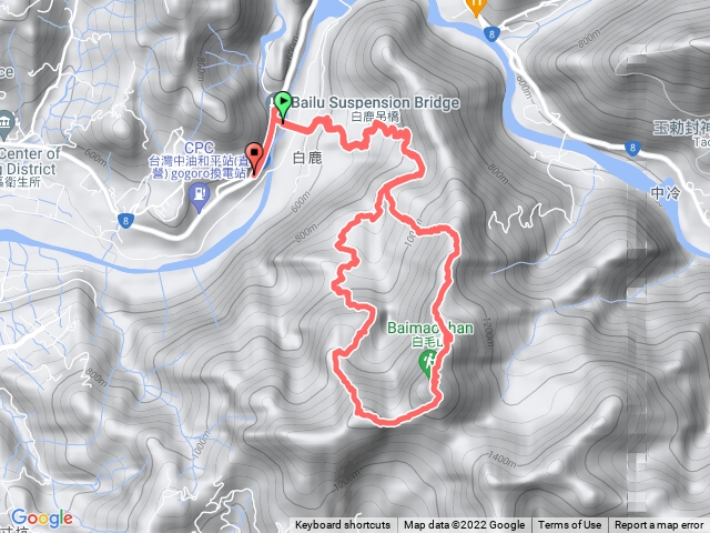 白毛山O型走