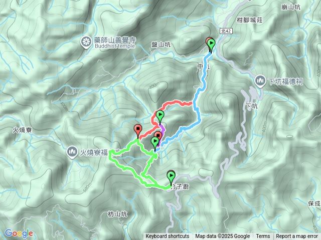 2025-09-25中坑古道~枋山坑山合併軌跡