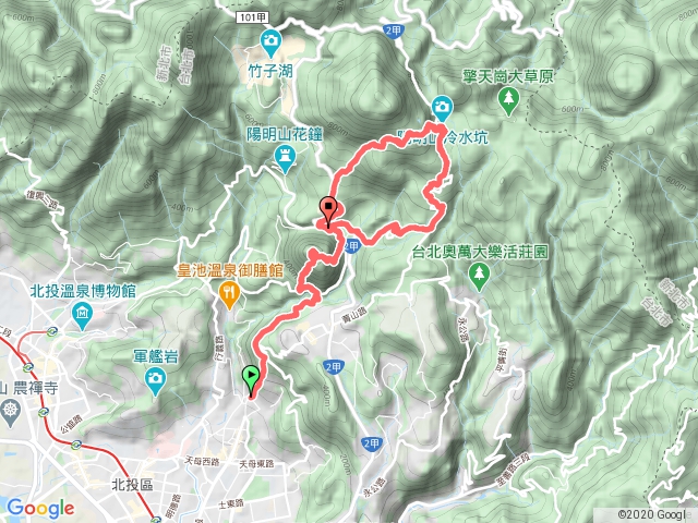 200815天母古道 紗帽山 苗圃 七星公園 冷水坑 回公車總站