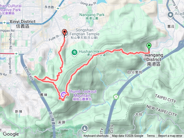 中華科大-九五峯-拇指山-四獸山-奉天宮