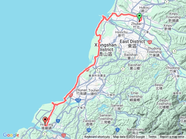 竹南到後龍車站單車行