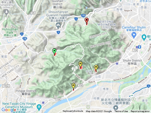 20210905 樹林牛埔山圖根點中坑山鑛務課81阿南坑口山鑛務課84龜山石雲橋鑛務課92關公嶺北峰鑛務課100
