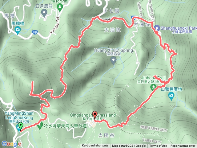 2021-09-23冷水坑→雍來礦場跡地→七股山→啟岳橋→陽金公路→上磺溪停車場→魚路古道→擎天崗