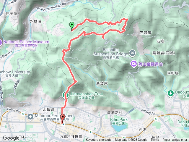 翠山森林步道-大崙頭山-大崙尾山 -論劍山-金面山步道-剪刀石山-西湖預覽圖