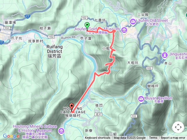 淡蘭北路-苧子潭古道-頌德公園-小粗坑山-小粗坑分班遺址-小粗坑古道-猴硐國小-猴硐站