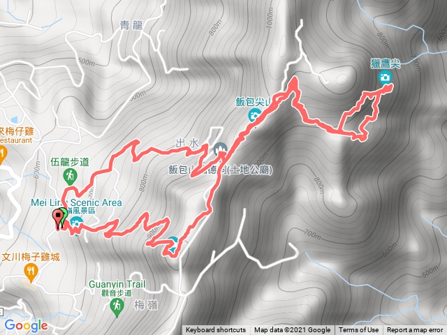 梅峰、獵鷹尖一線天