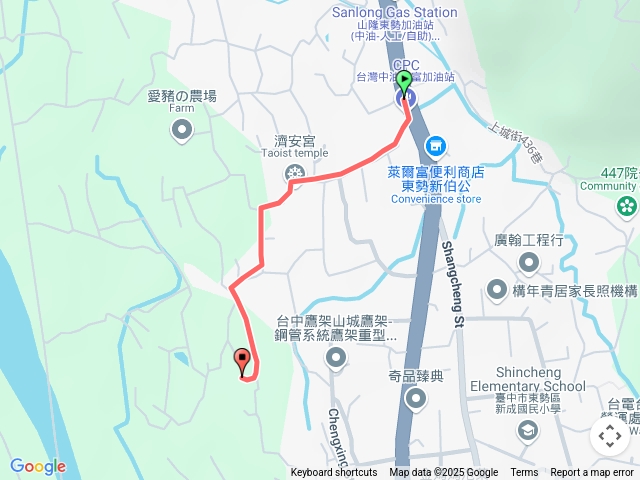 🔺台中/東使/下城，H393M (土地調查局圖根點）