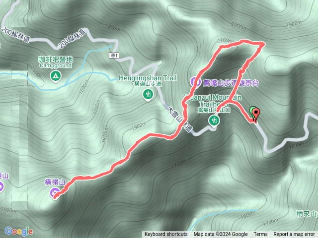 鳶嘴山27.5橫嶺山來回(大雪山林道)預覽圖