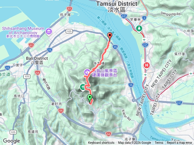 觀音山小北岔、尖山、硬漢嶺步道預覽圖