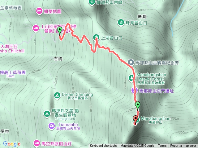 馬拉邦山上湖登山口預覽圖