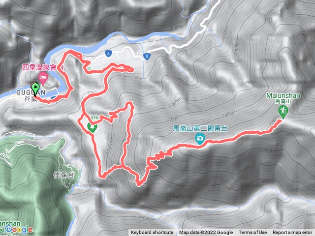 20220422 豐原客運谷關站步行至斯可巴上馬崙山下八壯士