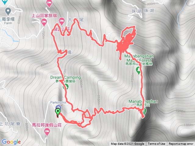 馬那邦山（天然湖～上湖登山口 O 型）2021-02-28