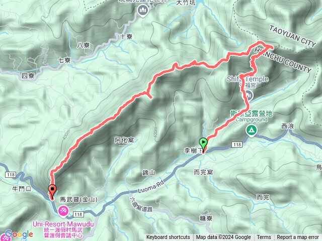 石牛山-油井窩山-彩和山-高甫山