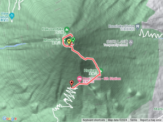 富士山御殿場口下宝永山切富士宮六合目