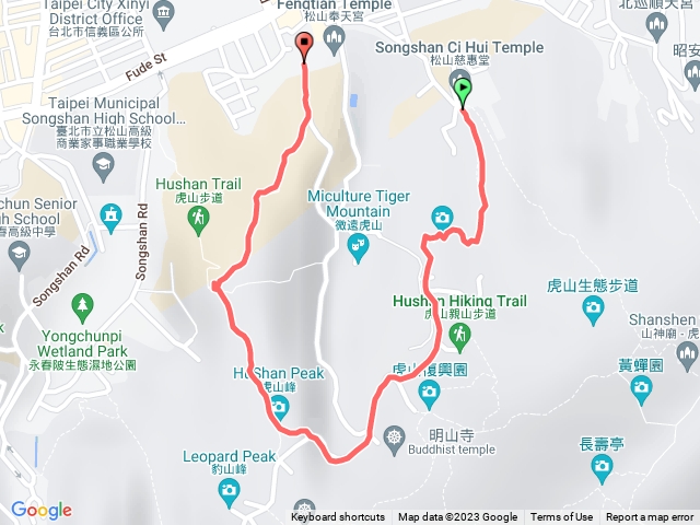 虎山步道（慈惠堂入奉天宮出）