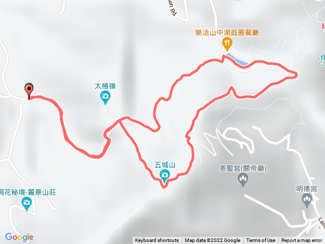 土城70號步道入口-五城山-天上山縱走-山中湖-再上步道回70號步道入口