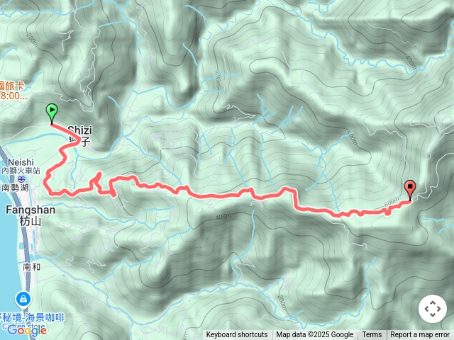 南世內獅聯絡道路到霧里乙山登山行車路線