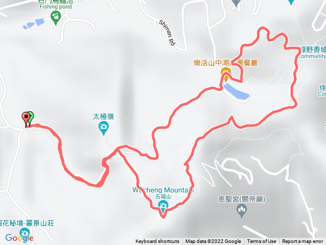70號登山口-直上山中湖-文筆山登山口-天上山縱走-五城山-直下回70號登山口