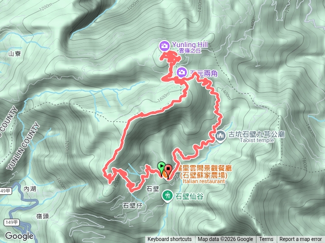 20260914石壁上五元兩角 雲嶺之丘（番子田山）木馬古道O繞預覽圖