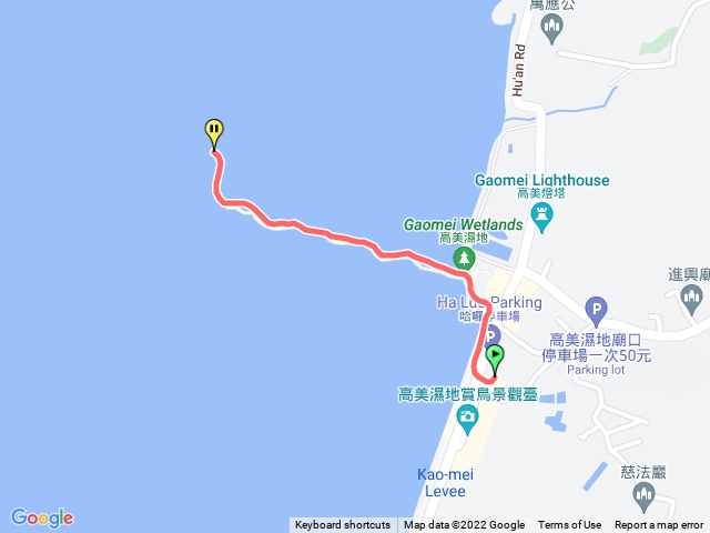 高美濕地 兩大兩小