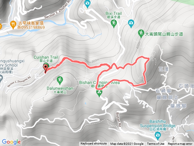 翠山步道上大崙頭山