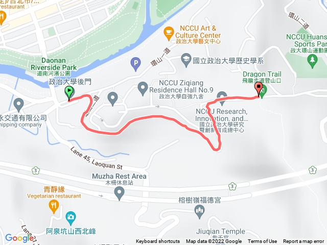 政大後山到飛龍步道