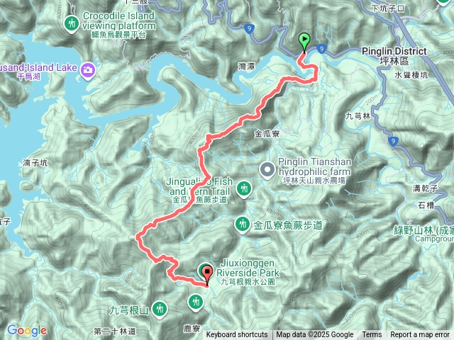 黃櫸皮寮站綠12公車-仁里坂山-火炎山東峰-火炎山-火炎山南峰-石硿子山-九芎根親水公園站F723公車預覽圖