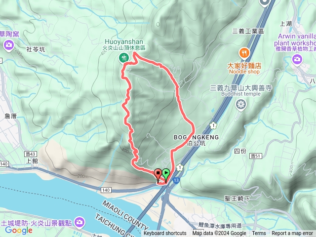 火焰山步道，北鞍線下山