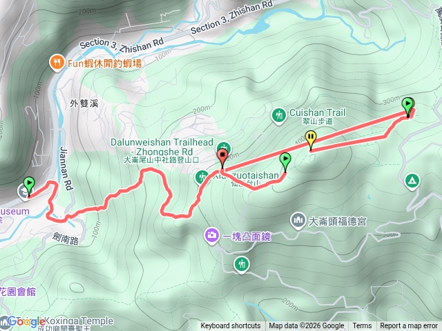 燕溪古道、翠山步道、大崙尾山步道O型走
