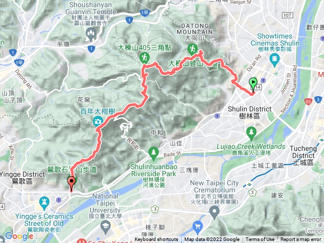 樹林-大同山-青龍嶺-大棟山-大榕樹-鸚哥石-鶯歌