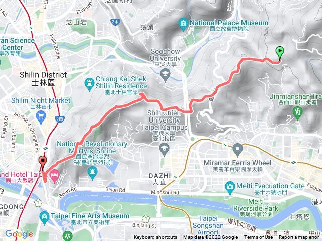 環山路136巷上剪刀石往劍潭山