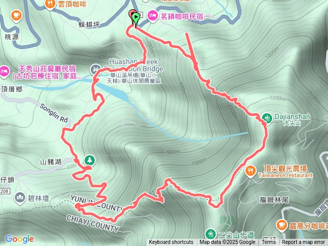 大尖山二尖山山豬湖華山步道預覽圖