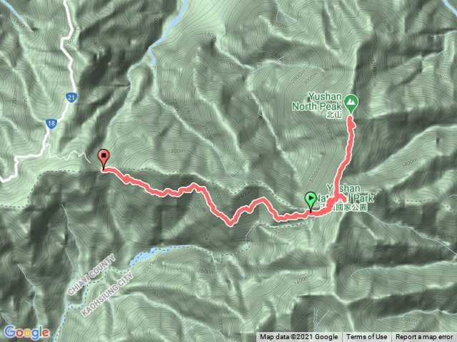 玉山北峰、玉山主峰、鳳尾山